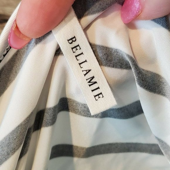 Bellamie Womens Plus Size Tunic Rop Striped Stretchy Loose Fit Sharkbite Size 1X - Picture 6 of 7